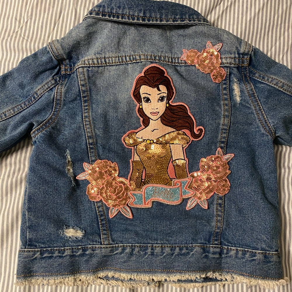 Disney Belle distressed denim jacket